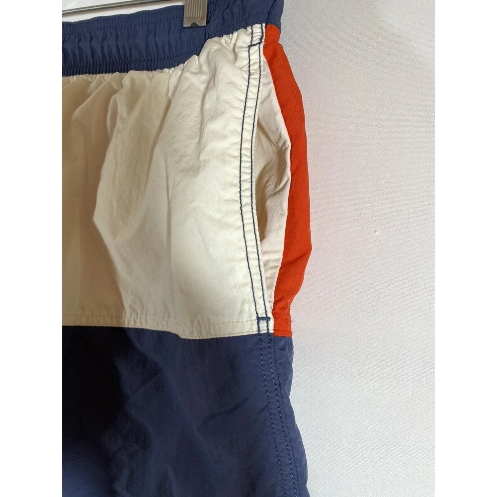 Nautica Vintage Men's Swim Trunks Medium Multicolor Embroidered Logo‎ Lined